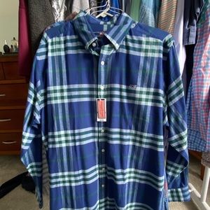 Flannel button down vineyard vines shirt